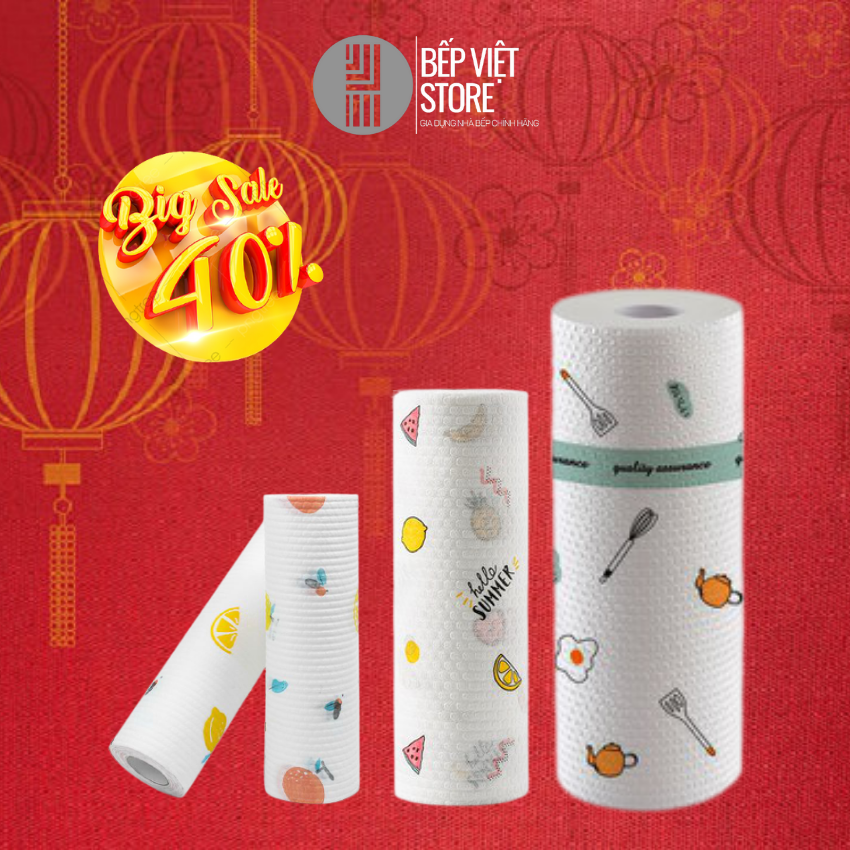 Khăn giấy lau nhà bếp đa năng  Có Thể Giặt tái sử dụng Loại 20cm