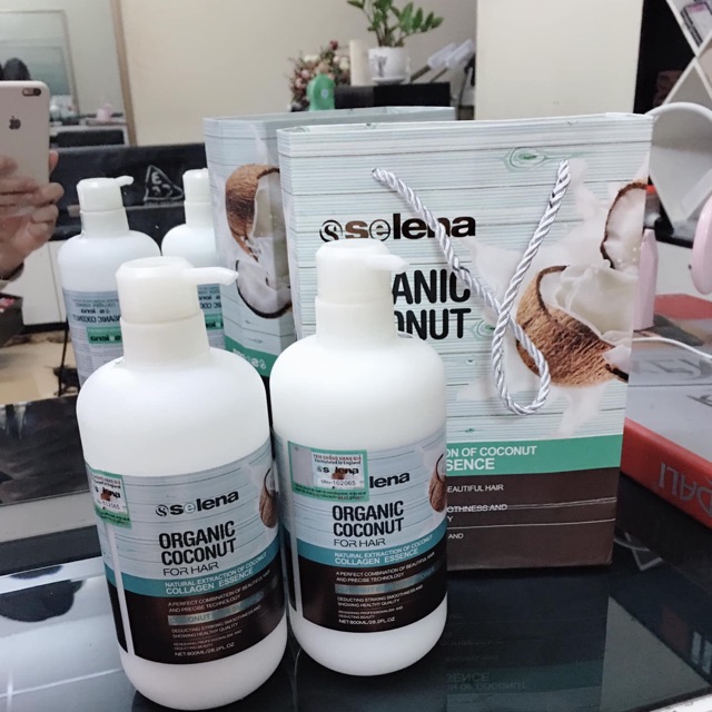 Cặp Dầu Gội Xả Selena Hương Sữa Dừa giúp Mọc Tóc 800ML | Hàng Chính Hãng