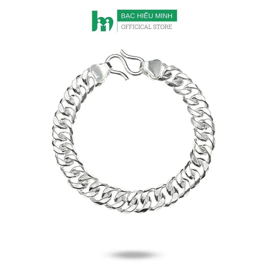 Lắc tay nam kiểu móc xích đơn giản bạc hiểu minh ltn012