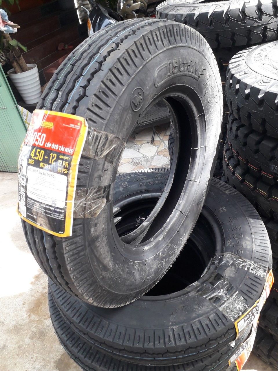 lốp 450-12 xe ba gác