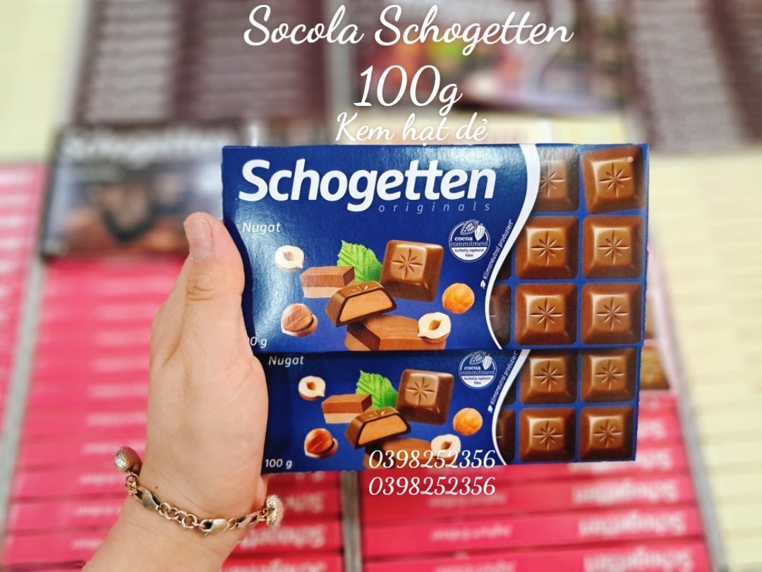 Socola Schogetten Nugat 100g kem hạt dẻ leetrinh