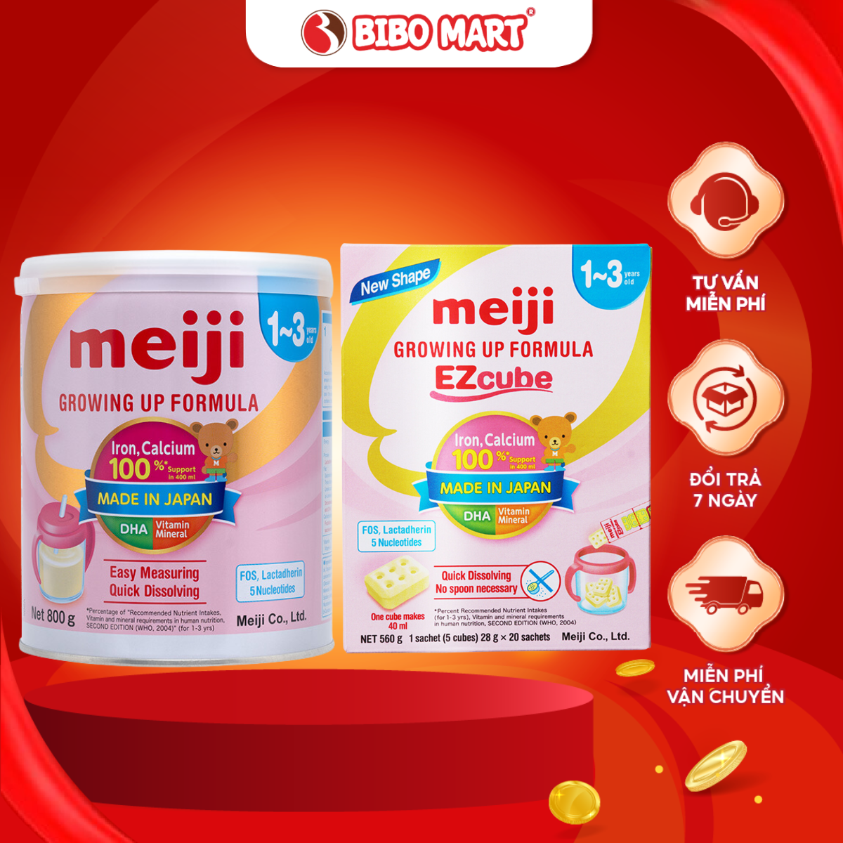 Sữa Meiji Growing Up Formula Thanh Sữa Meiji Hàng Chính Hãng Nhật Bản Cung Cấp Dinh Dưỡng Cho Trẻ - Bibo Mart