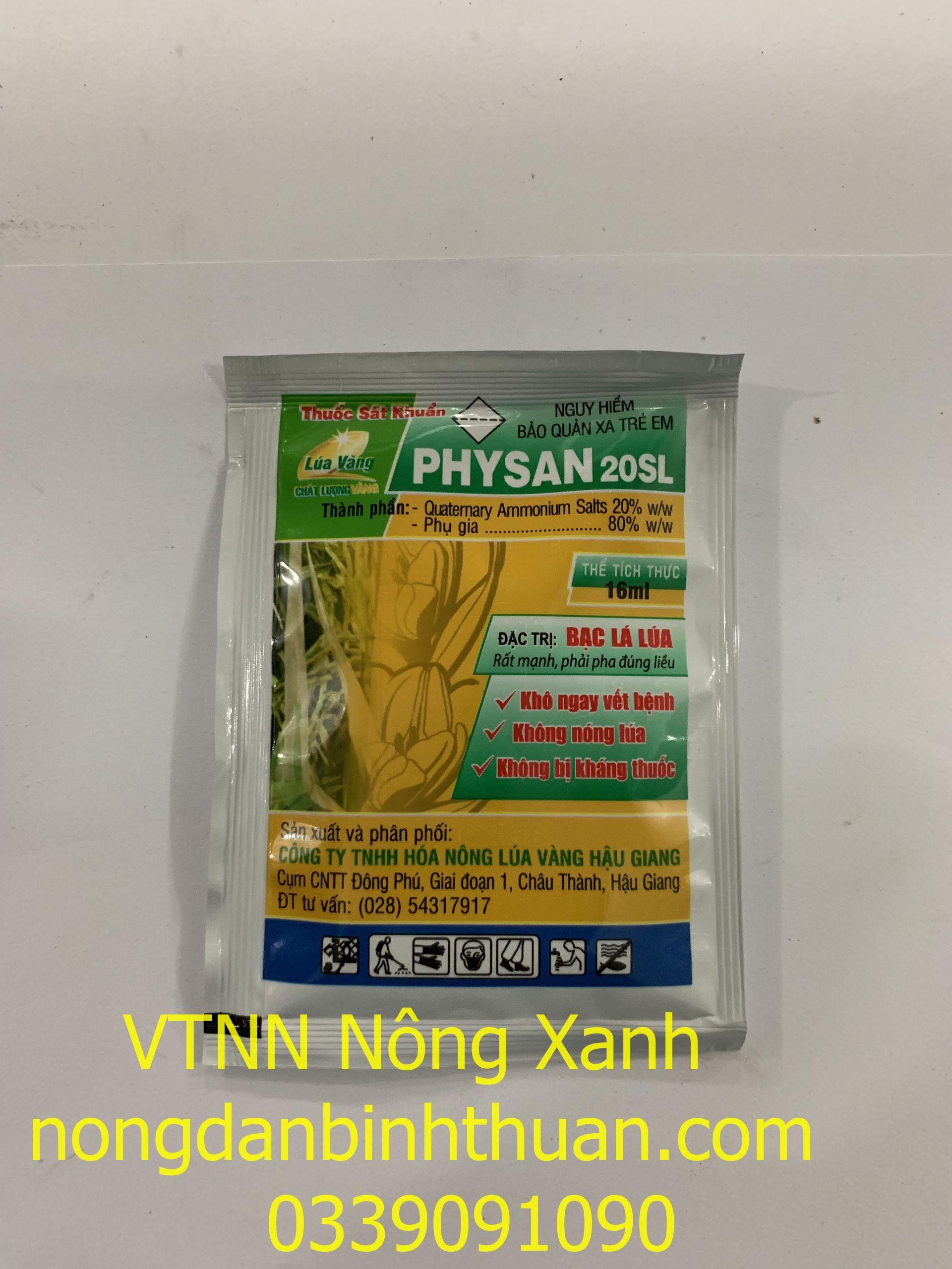 Bộ 3 gói physan 20sl trừ các bệnh vi khuẩn, thối nhũn lá hoa lan, bạc lá lúa, cháy bìa lá