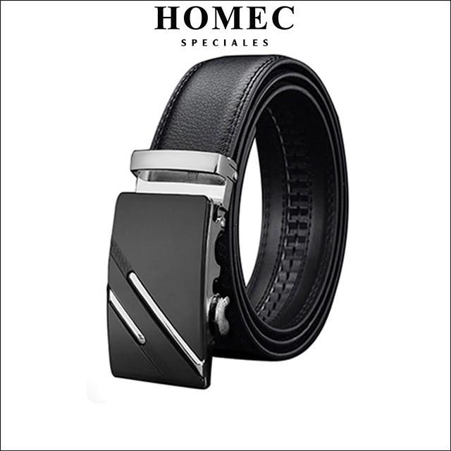 ❦  Thắt lưng Nam chất liệu da cao cấp HOMEC 56 khóa tự động kiểu dáng hiện đại - Dây lưng nam cao cấp - HOMEC