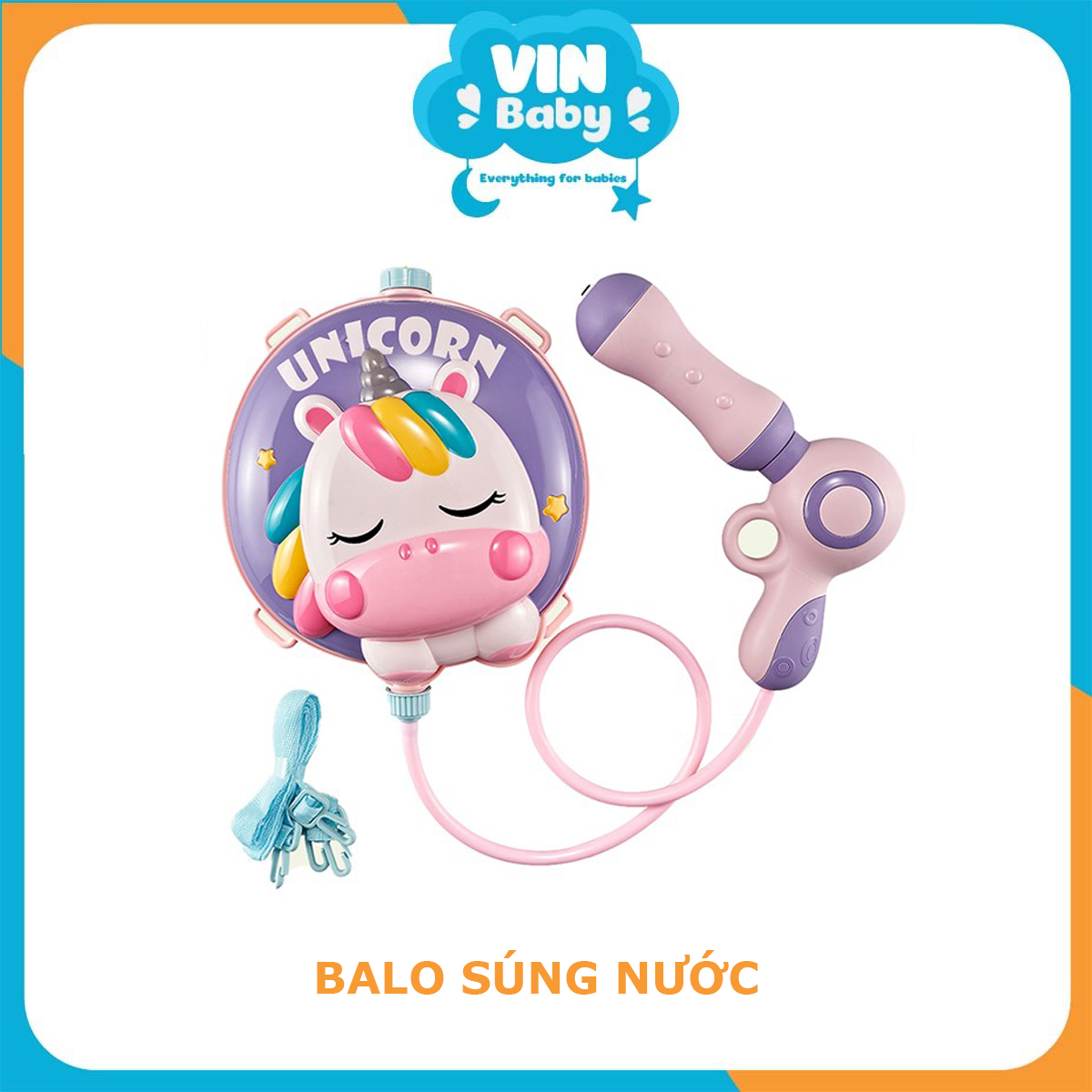 Balo súng nước - Đồ chơi balo súng bắn nước bằng nhựa cho bé trai bé gái - VinBaby