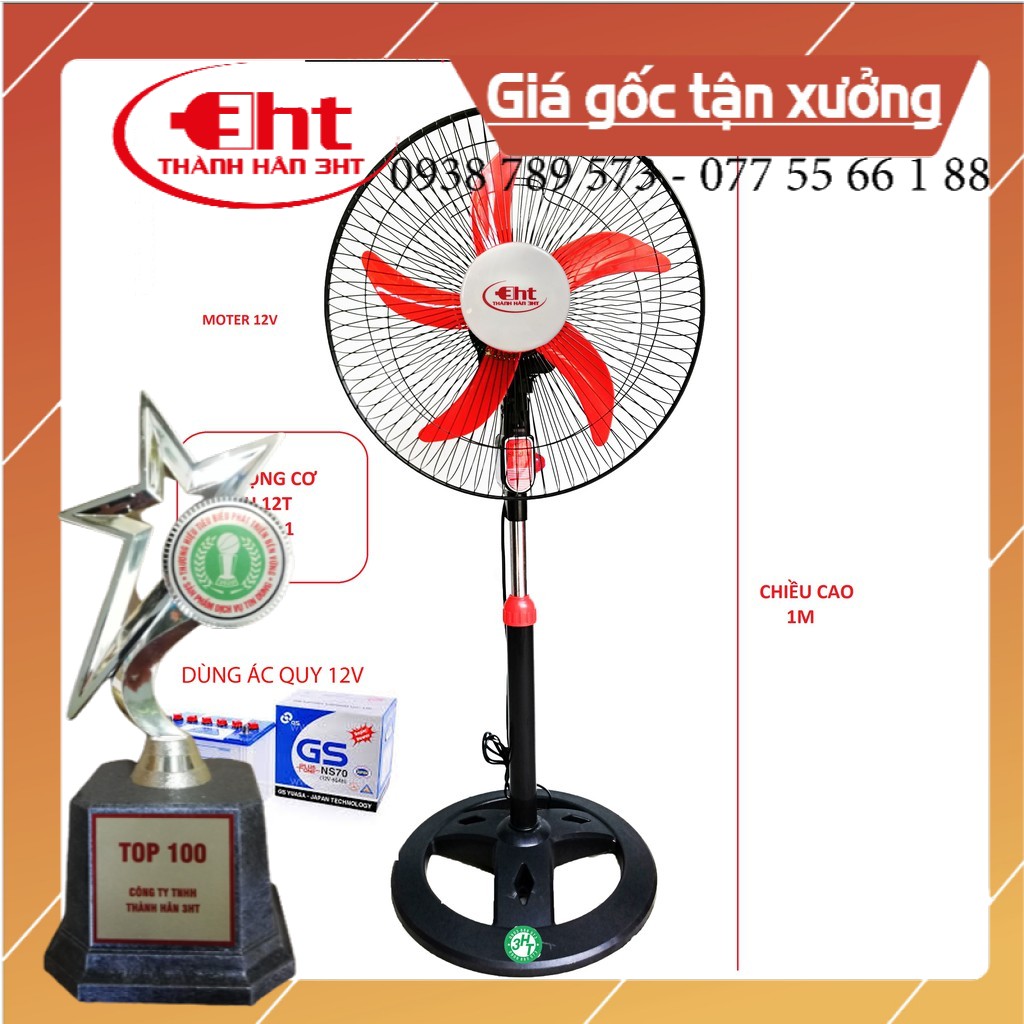 Quạt lỡ công nghiệp dùng bình 12v