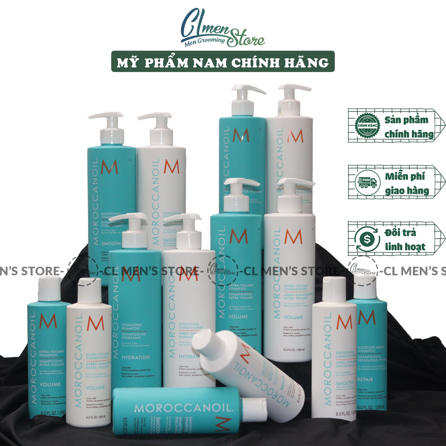 Dầu gội và dầu xả chính hãng moroccanoil 250ml - 500ml | hydrating - smooth - volume - repair