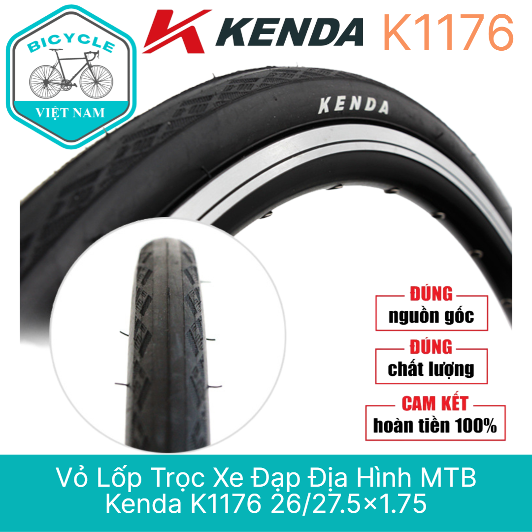 Vỏ Lốp Trọc Xe Đạp Địa Hình MTB Kenda K1176 26/27.5x1.75