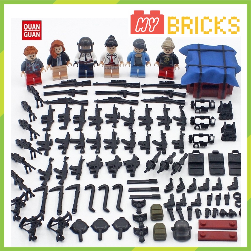 Combo 6 nhân vật PUBG Battle Grounds Săn Hòm Thính - Non lego - 5014