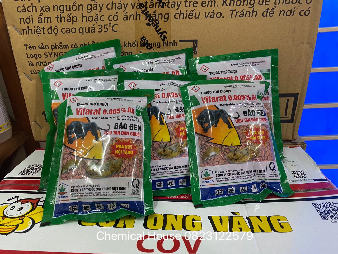 Mua 1 tặng 1 thuốc diệt chuột vifarat 0.005%ab-hạt thóc diệt chuột- túi 100g