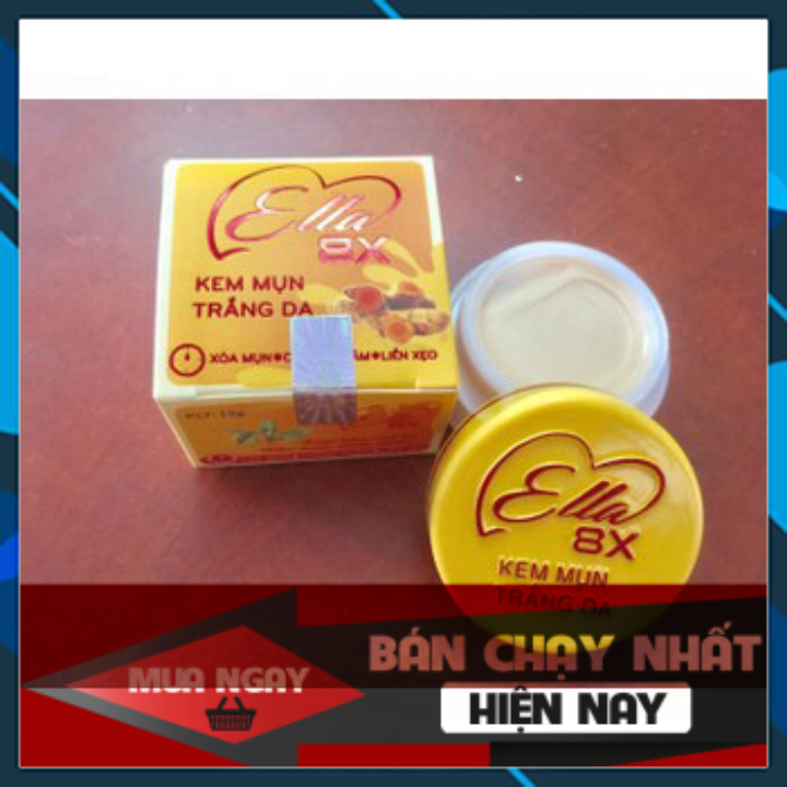 Kem mụn trắng da Ella 8x
