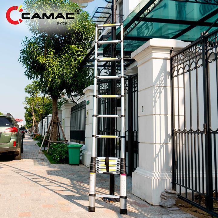 Thang nhôm rút đơn 4m4 CAMAC Hàn Quốc. Bảo hành 24 tháng