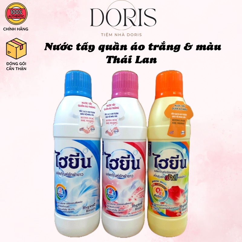Nước tẩy quần áo trắng & màu thái lan 600ml/500ml