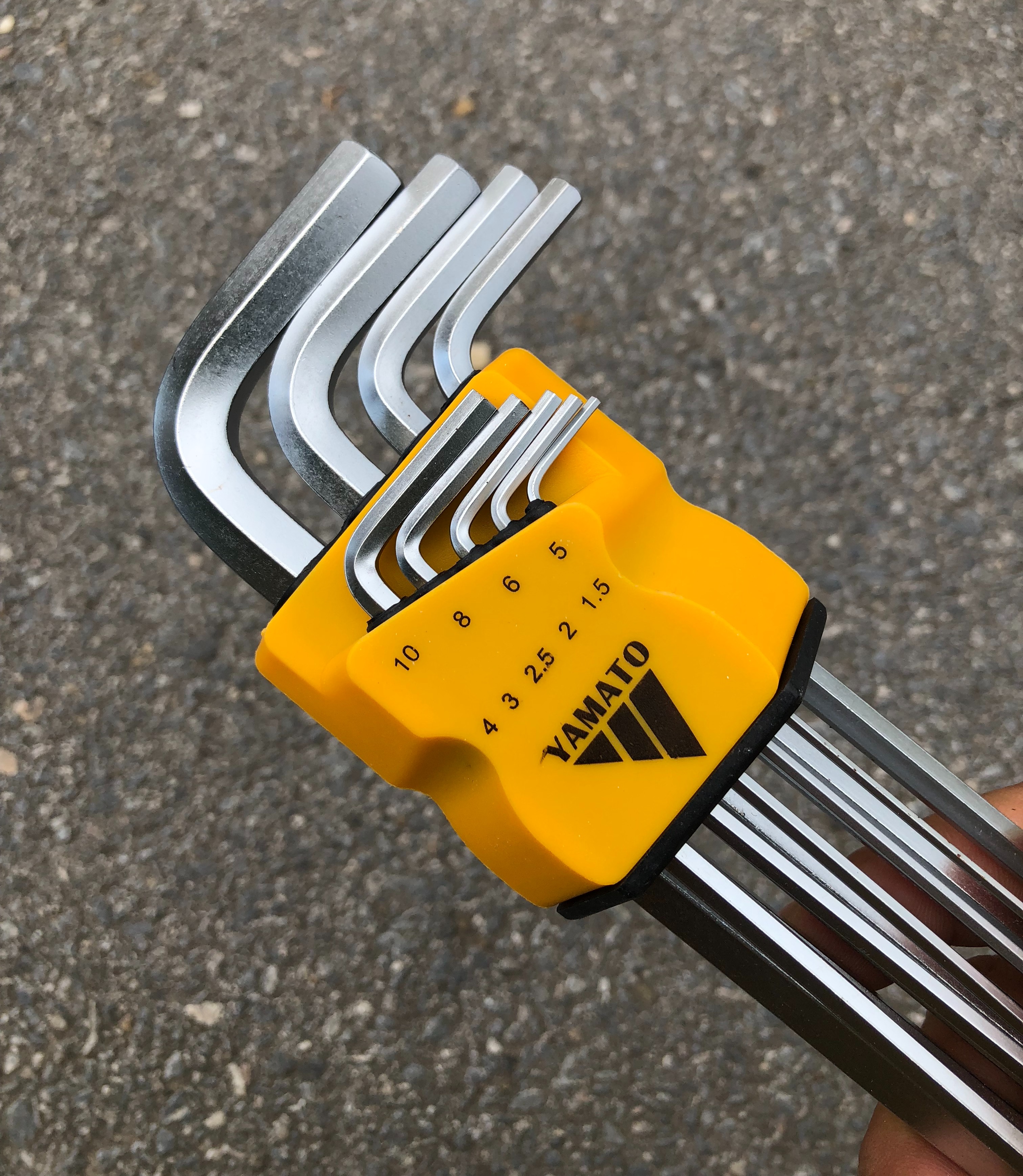 Bộ lục giác đầu bi YAMOTO 9 món làm bằng THÉP KO GỈ vặn thoải mái