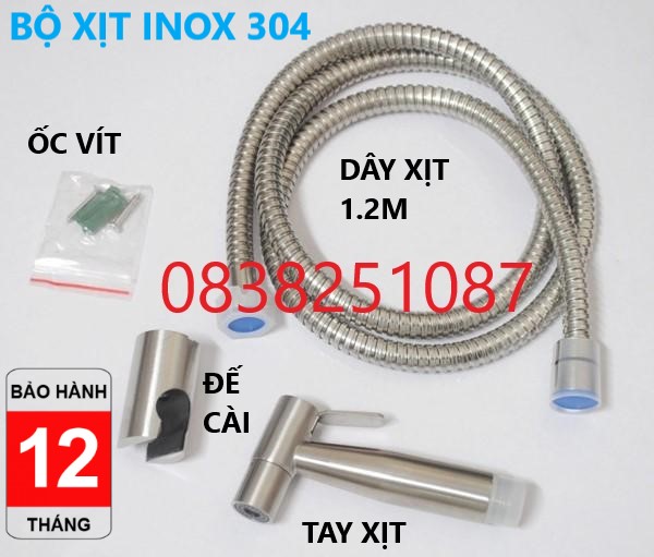 [HCM]Vòi xịt vệ sinh Inox SUS304 áp lực mạnh Hàng chuẩn loại 1