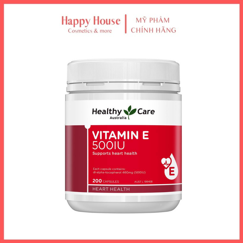 Vitamin E Healthy Care Úc - 200 viên- Happy House