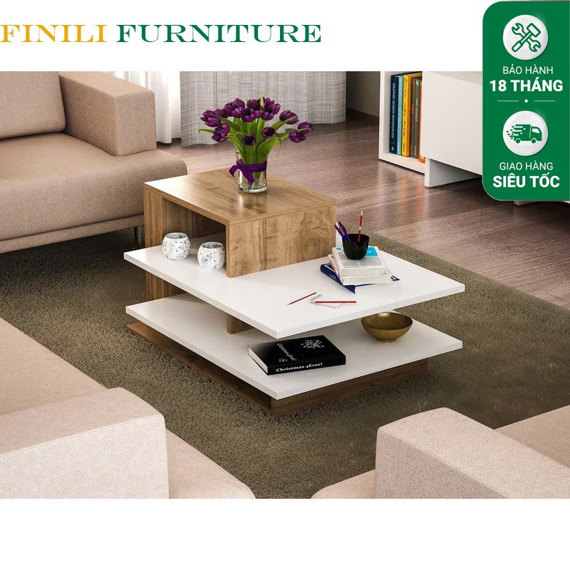 Bàn trà sofa-Bàn trà kiểu nhậtthiết kế độc đáo nhiều tầng FBT04