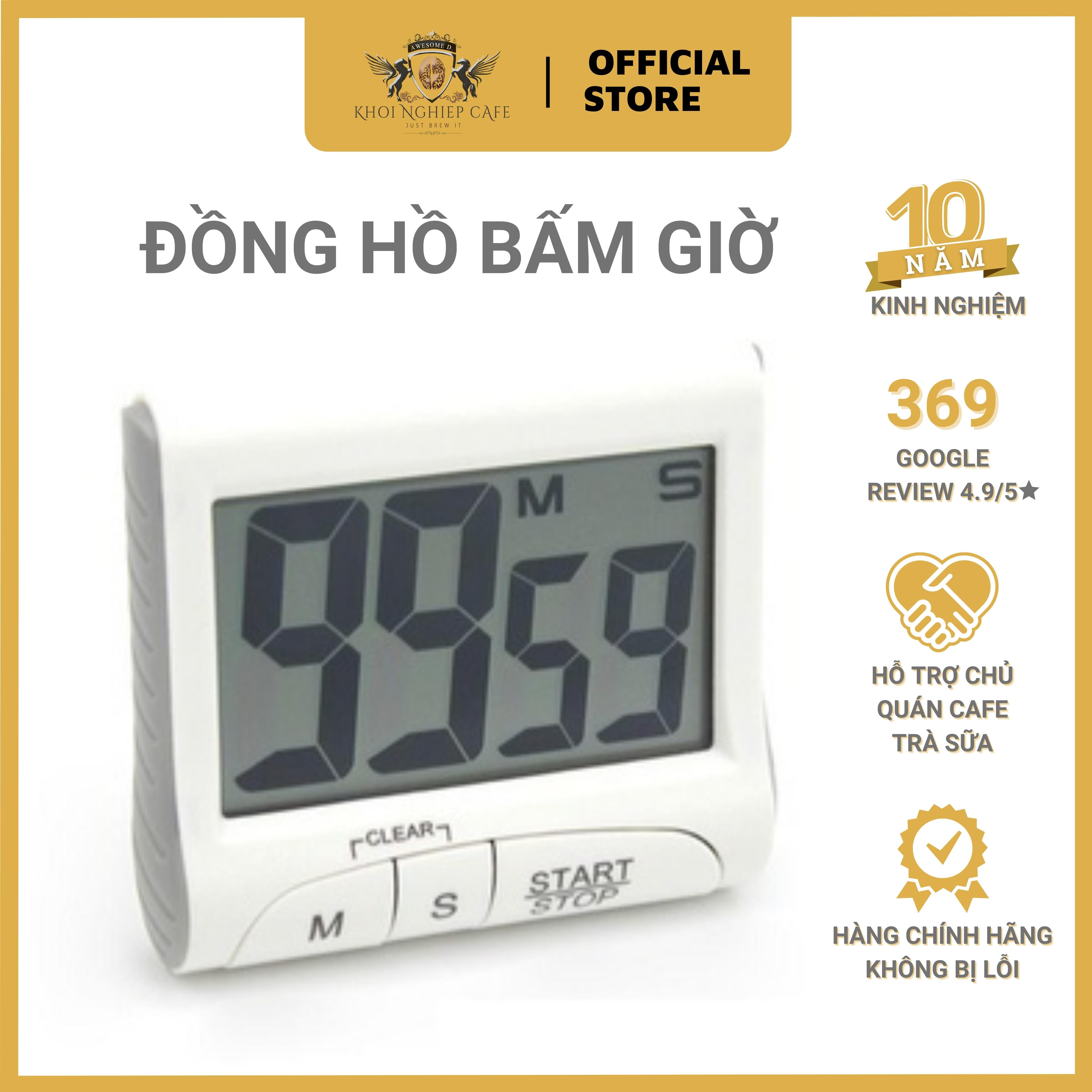 Đồng hồ bấm giờ đếm ngược điện tử pha cafe – Coffee Timer cao cấp – Nhỏ Gọn Mini Tiện Dụng - Độ chính xác cao