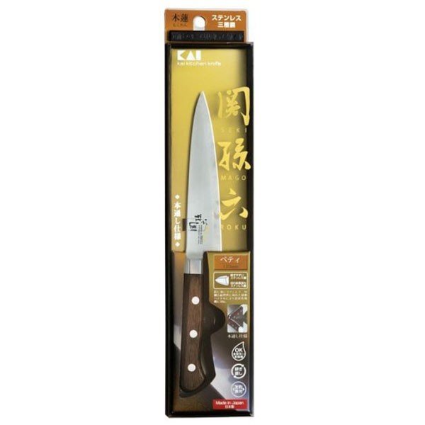 Dao gọt hoa quả 3 lớp kai seki magoroku mokuren 120mm ae5160 - nhật bản