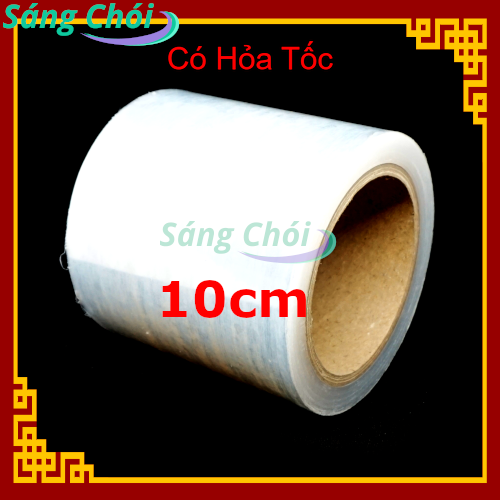 1 Cuộn [10cm 400/500g] Màng Quấn Pallet PE Cao Cấp Màng PE Quấn Hàng Hóa Màng Chít - 1 Roll 10cm (400/500g) Premium PE Pallet Stretch Film Wrap - 10 cm Vinpack - Sáng Chói
