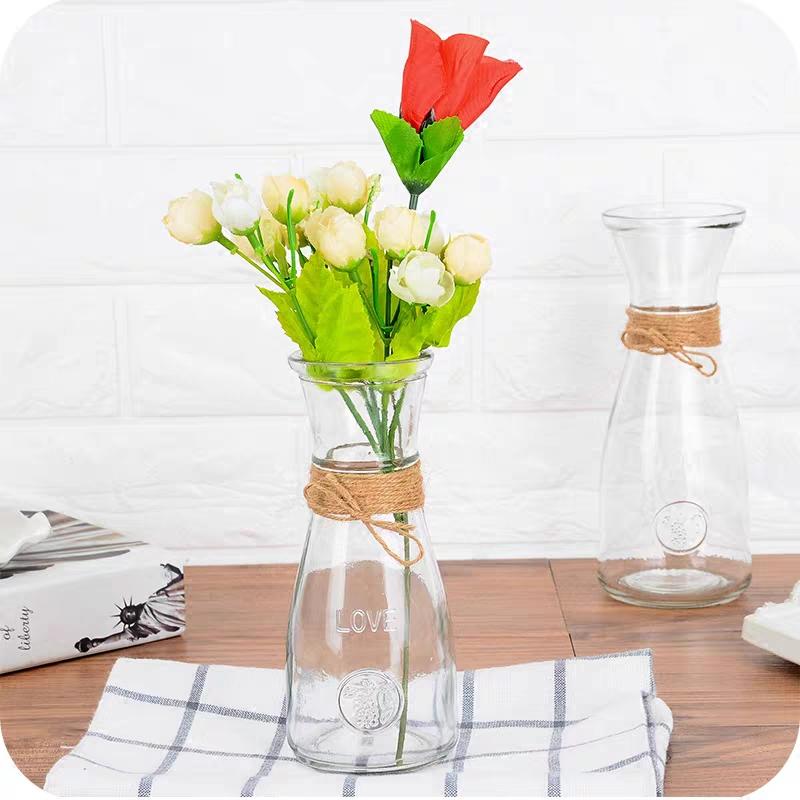 [HCM]Lọ hoa thủy tinh cao trồng cây cảnh thủy canh cây cảnh mini bình nước sinh tố trà sữa