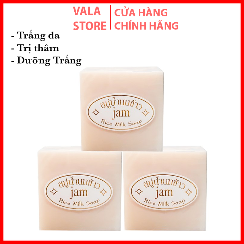 [HCM][3 Cục]Xà Phòng Cám Gạo Jam Thái Chính Hãng Date 2023 Trắng Da Giảm Thâm Thợm Dịu Nhẹ- Vala Store