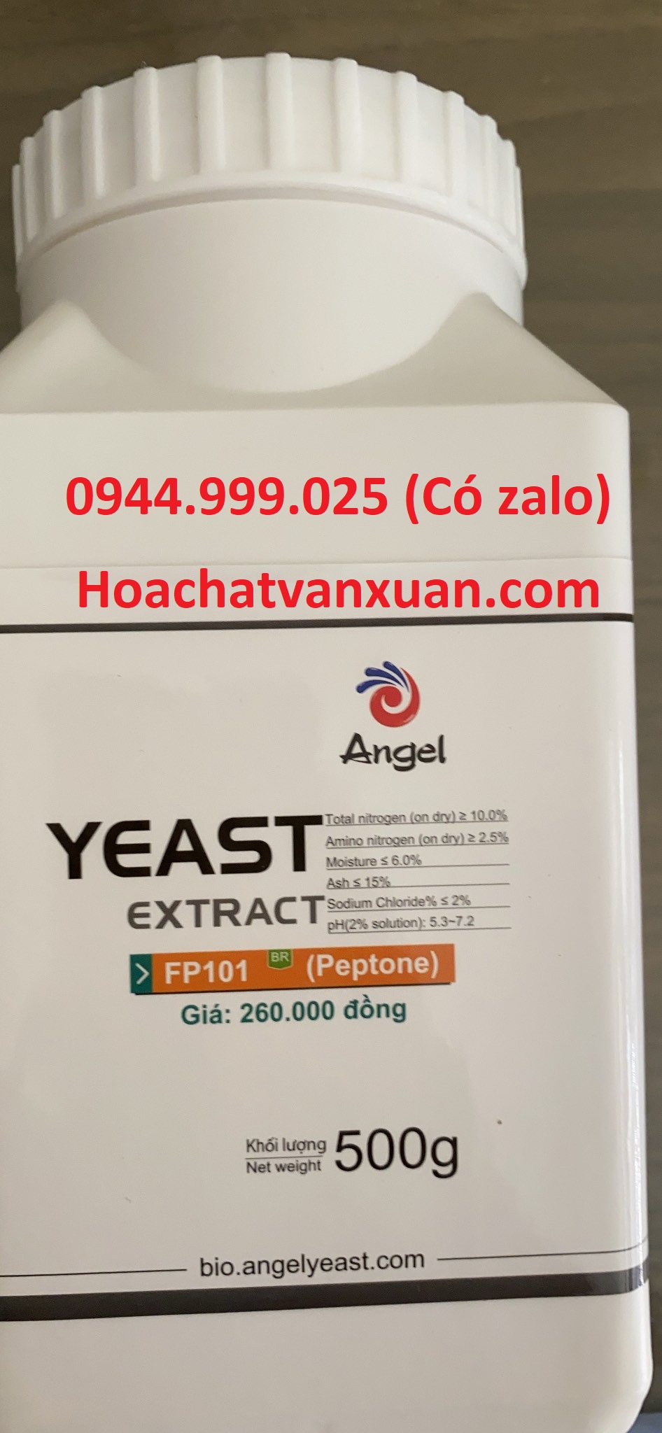 YEAST EXTRACT, peptone 500g đông trùng hạ thảo nuôi cấy vi sinh pepton angel FP101