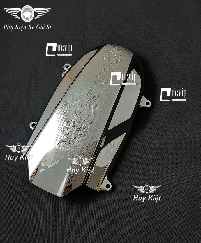Ốp lốc máy sau xe lead 2017 - 2020 xi inox mạ crom ms3455