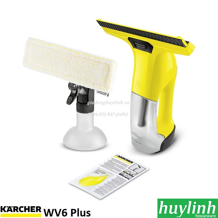 Máy lau kính dùng pin karcher wv6 plus - made ý