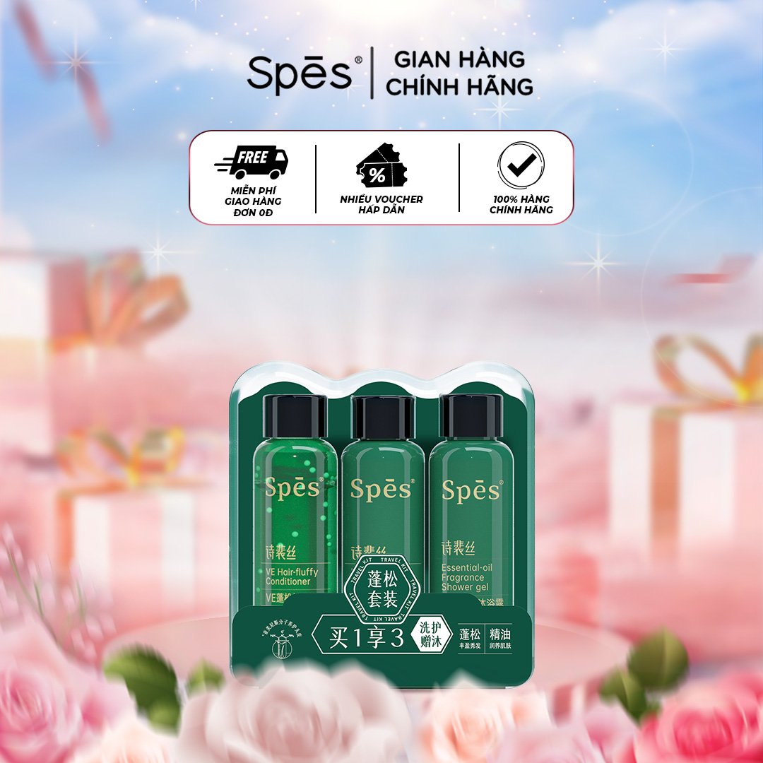 Bộ 3 sản phẩm dầu gội và gel tắm tiện lợi du lịch 50ml x 3
