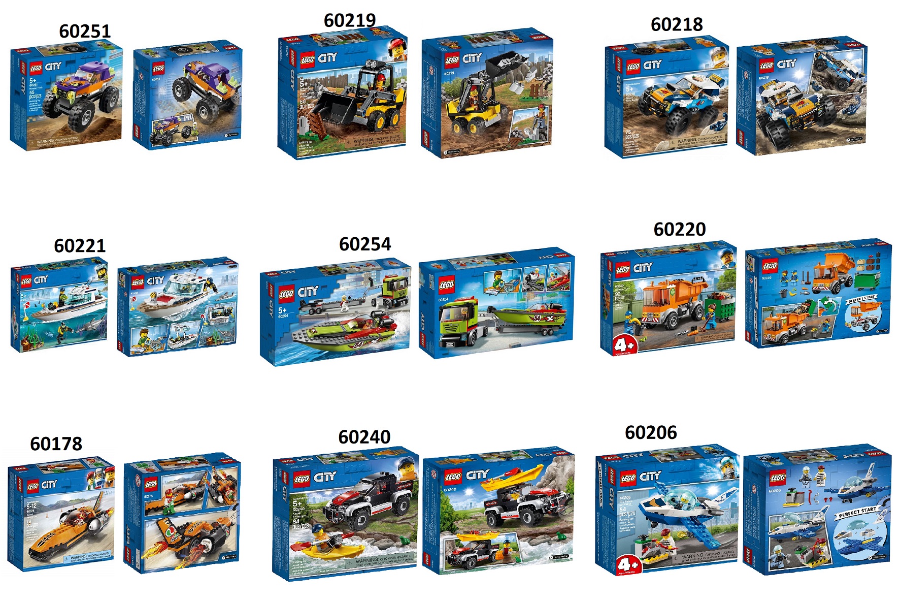 Lego - city - tuyển tập xe - thuyền - máy bay