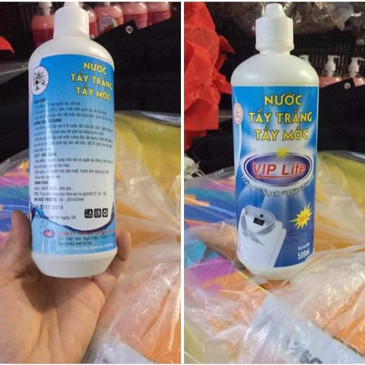 Thuốc tẩy mốc quần áo, chăn ga gối, giày 500ml