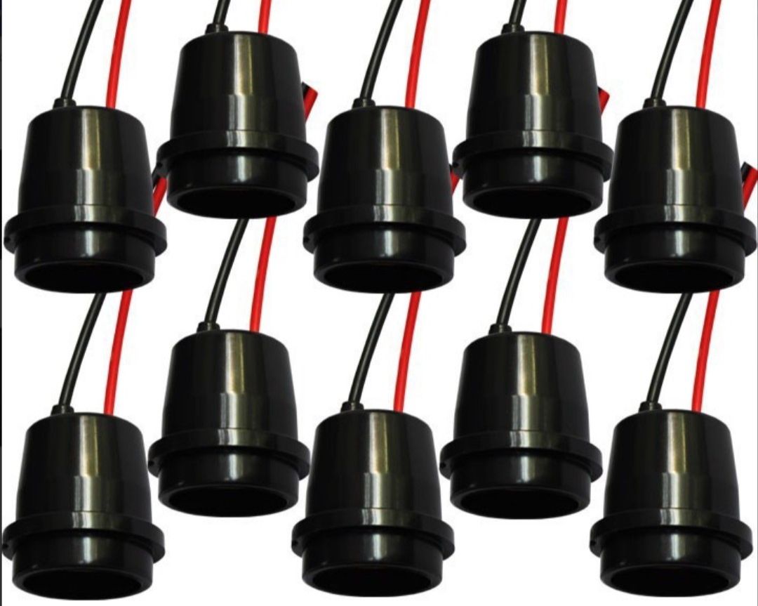 Bộ 10 đui đèn cao su đúc kín nước e27