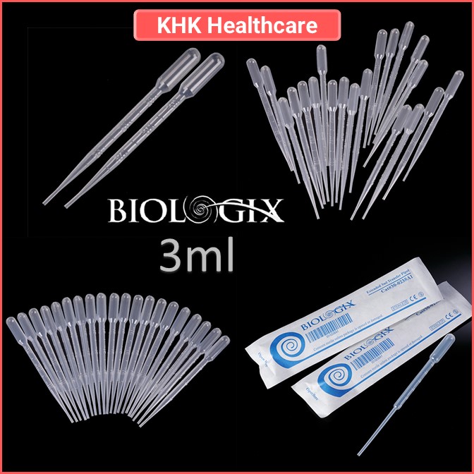 50/100 pipet tiệt trùng Biologix (mỹ) ống nhỏ giọt cho bé uống sữa