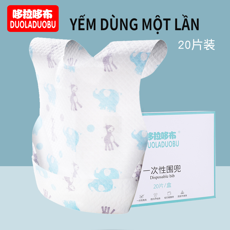 Đồ dùng cho bé hoạt hình yếm di động yếm dùng một lần cho bữa ăn cho bé 10 cái