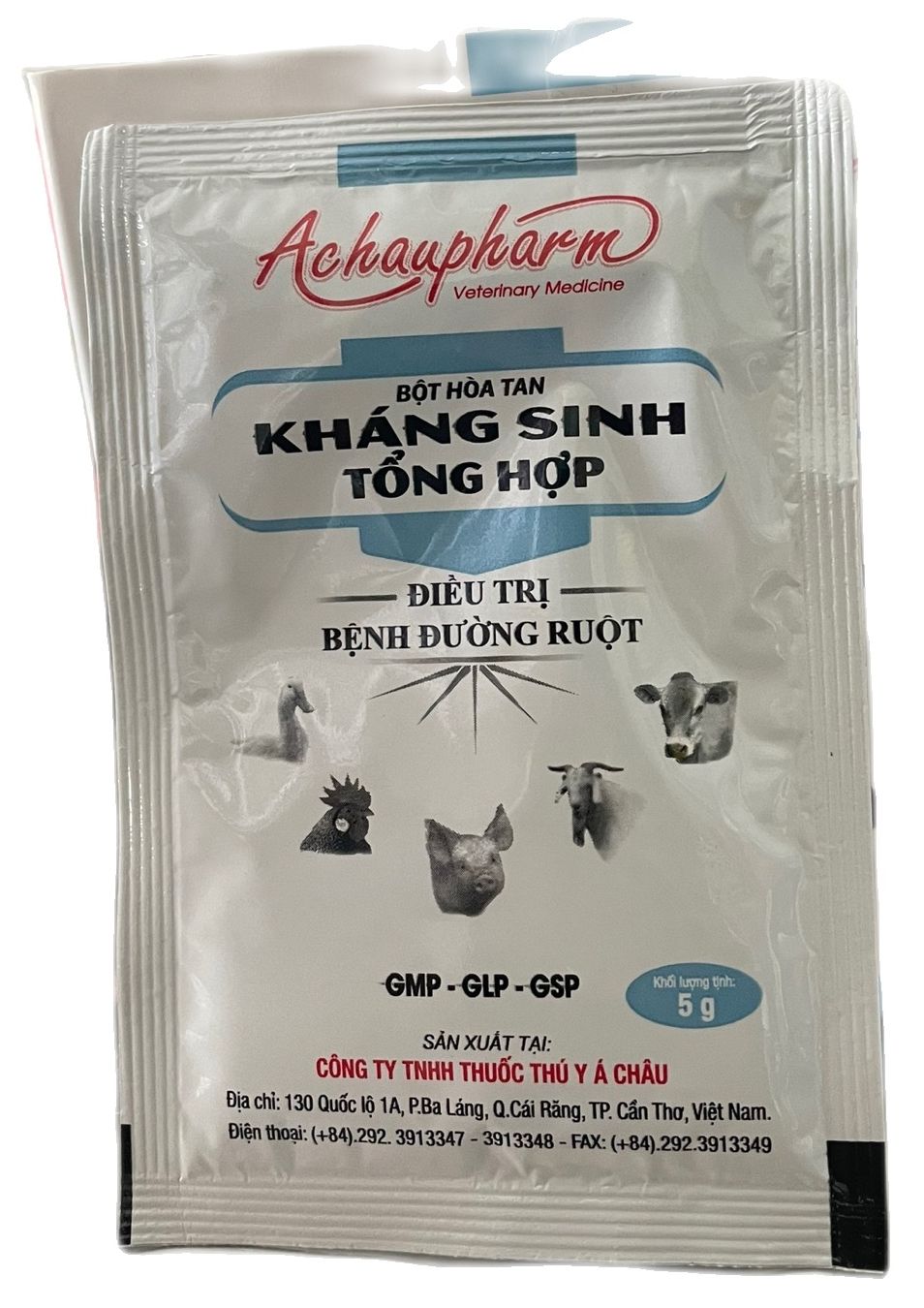 Bột pha tiêu chảy tổng hợp gói 5g gà vịt trâu bò heo