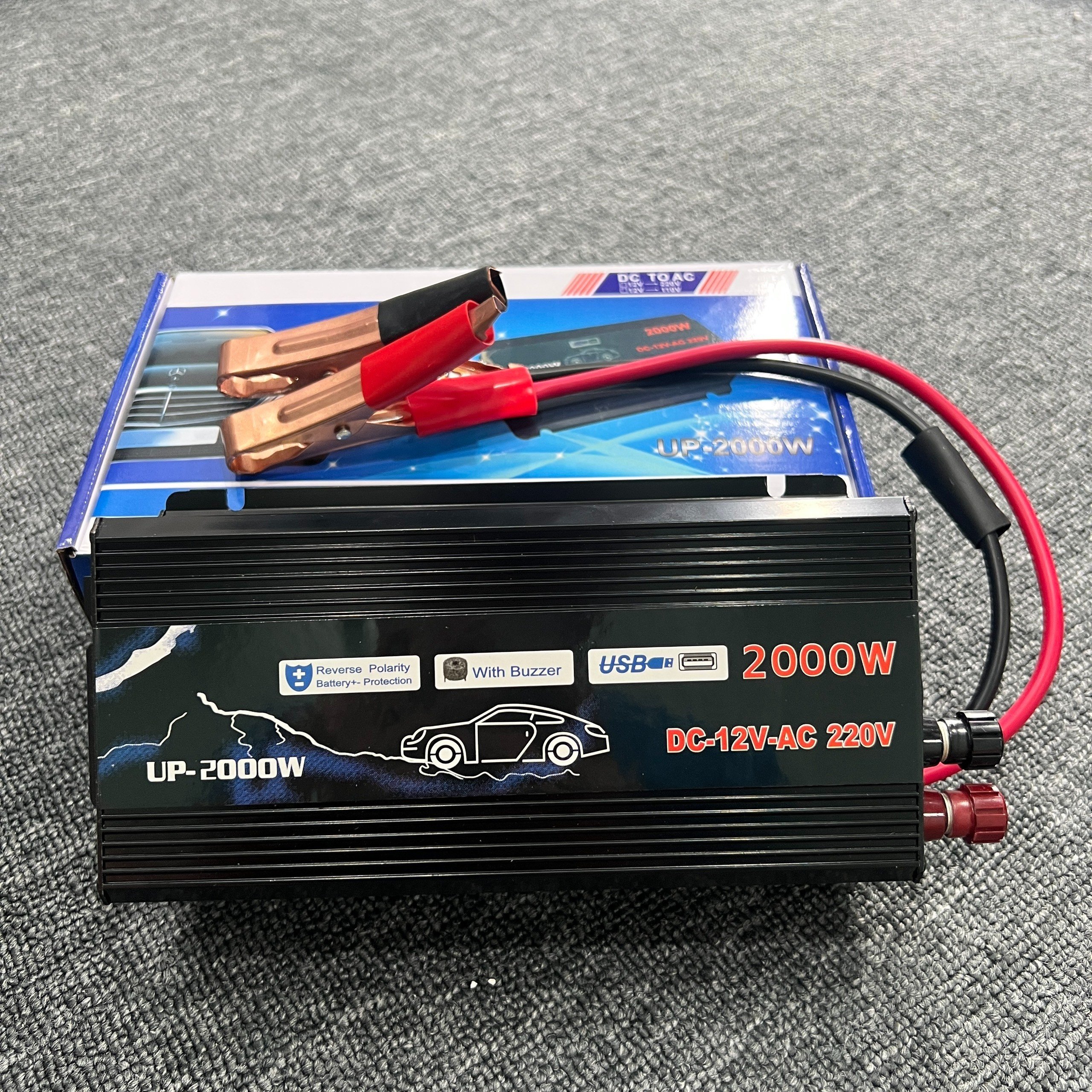 Kích điện 12v 220v công suất 2000w,bộ chuyển đổi điện 12v sang 220v,chuyển nguồn 12v ra 220v 2000w