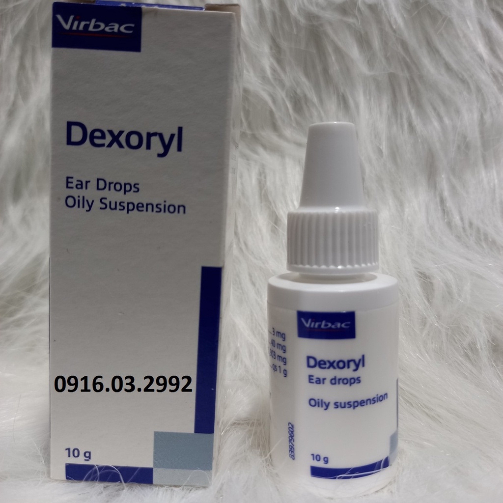 Đặc rận tai chó mèo Dexoryl, nấm tai viêm tai chó mèo