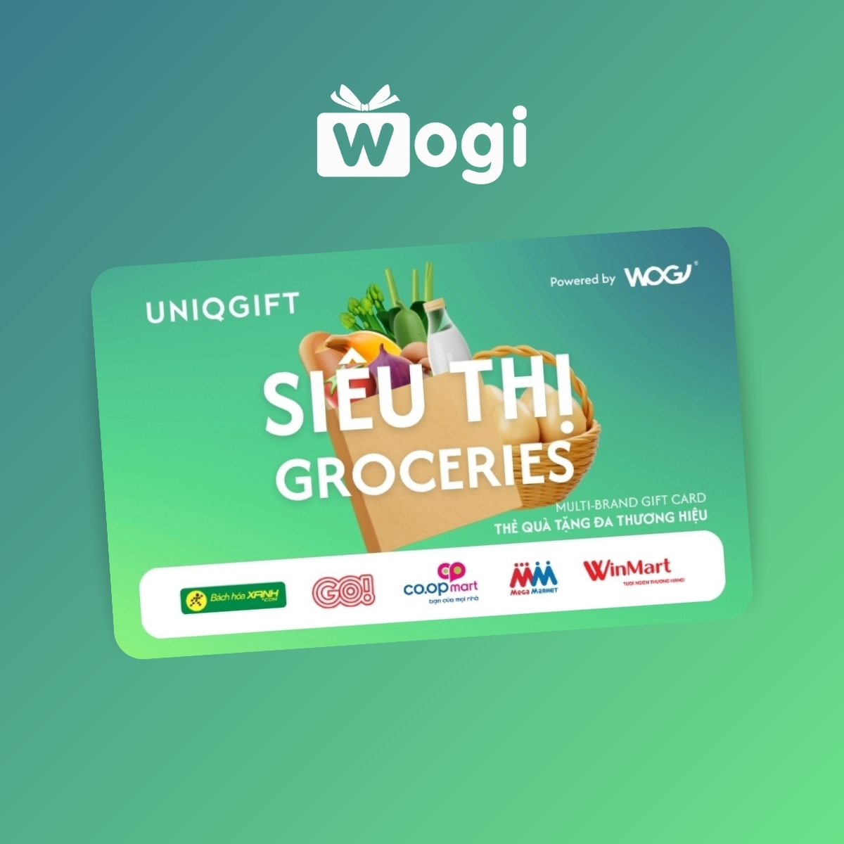 Uniqgift Multibrands Gift Card - Groceries (Valid for 30 Days)