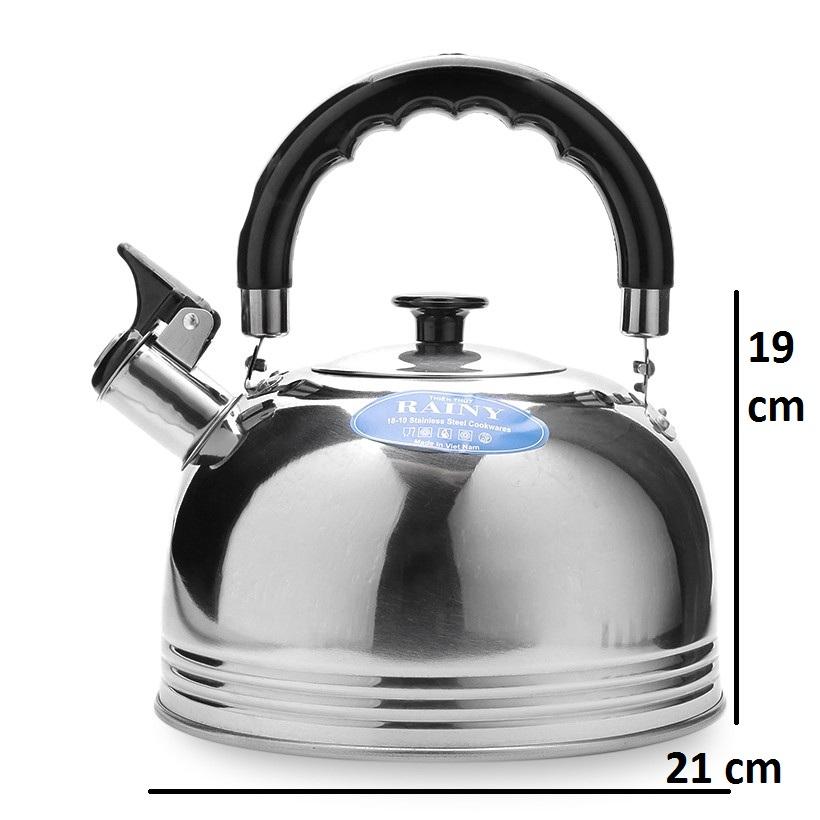 Ấm Đun Nước Inox Rainy 3 Lít Cao Cấp (Rn-3Ltt)Cao Cấp Chính Hãng Giá Rẻ Đẹp Bền Chất Lượng 2020