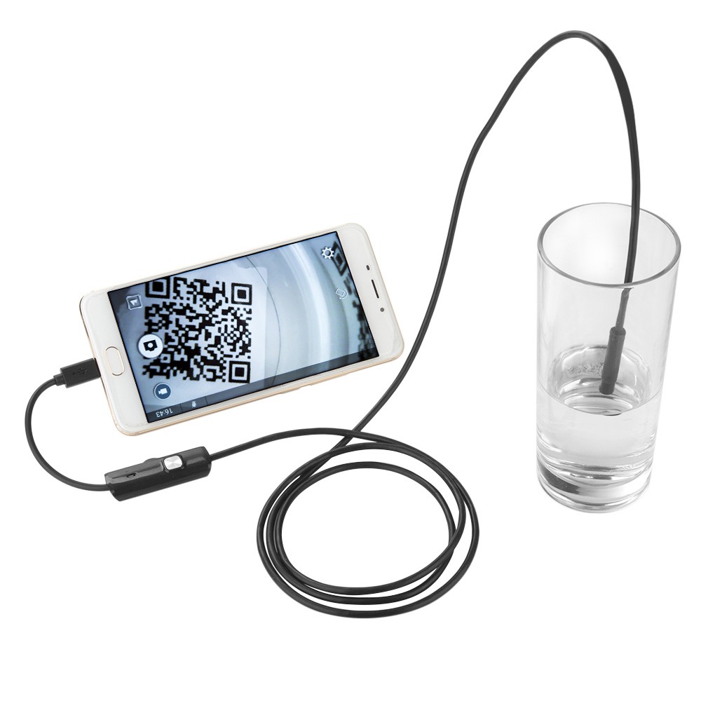 Camera Nội Soi - Camera Nội Soi Chống Nước, Camera nội soi cầm tay cho Android giá rẻ đường kính 5.5mm chiều dài 1M chống nước hỗ trợ điện thoại Android và Laptop/máy tính thiết kế nhỏ gọn tiện lợi 1 đổi1.