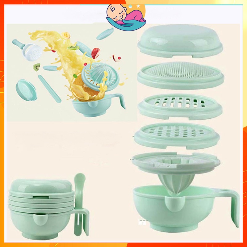 Bộ chế biến ăn dặm 9 dụng cụ kiểu Nhật cho bé đa chức năng
