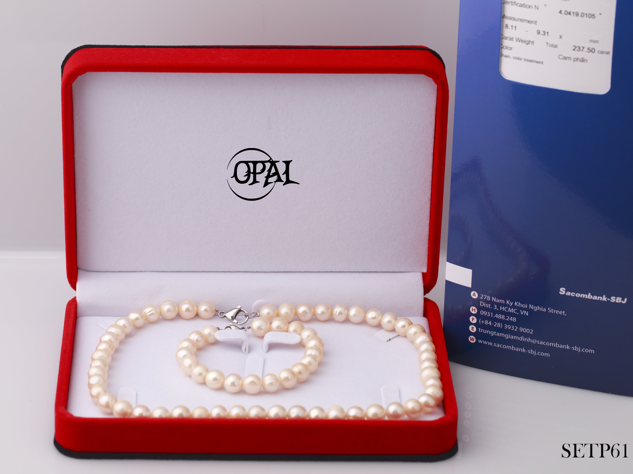 Setp61-bộ trang sức ngọc trai opal