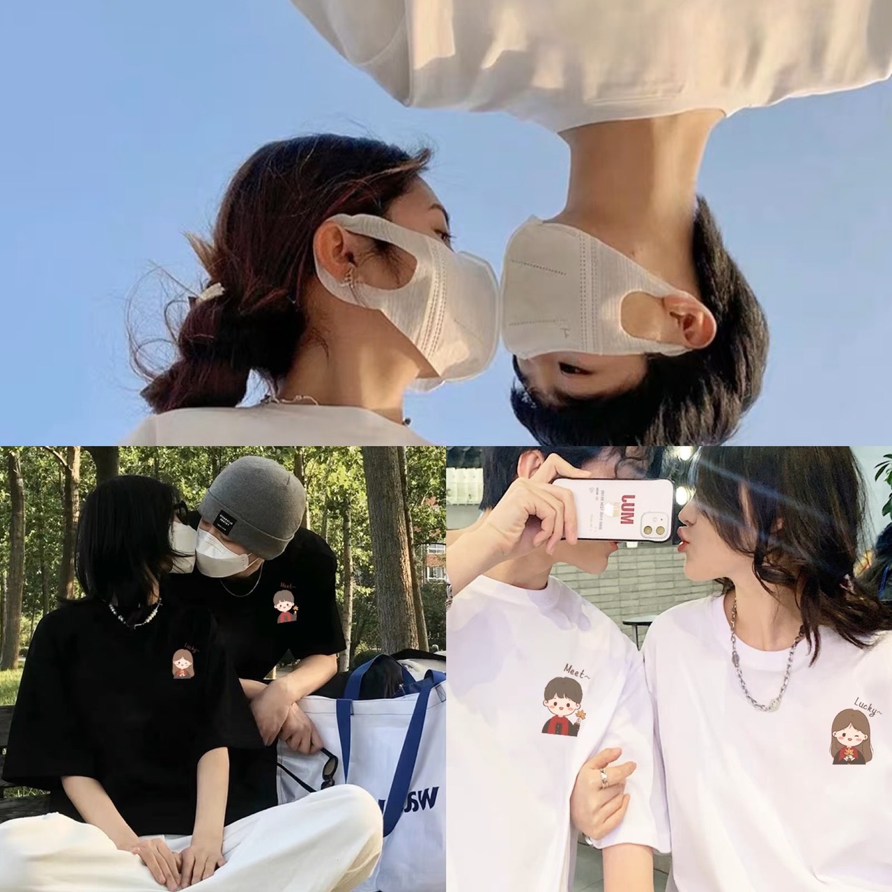 Áo đôi nam nữ meet-lucky, áo thun nam nữ hot