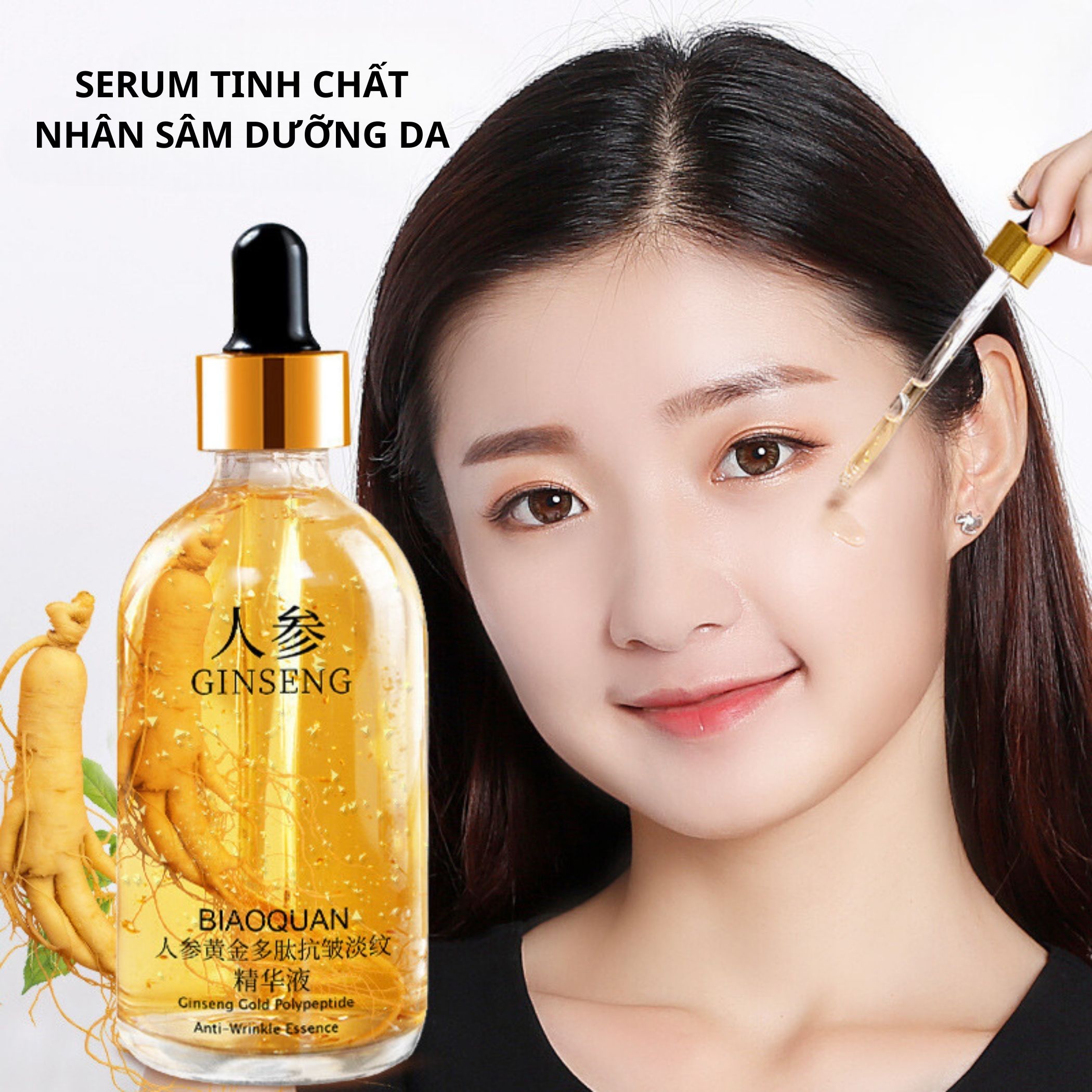 Serum Dưỡng Trắng Da Tinh Chất Nhân Sâm GINSENG 100ml Giúp Cấp Ẩm Phục Hồi Làm Sáng Da Cho Bạn Làn Da Mịn Màng Tươi Trẻ