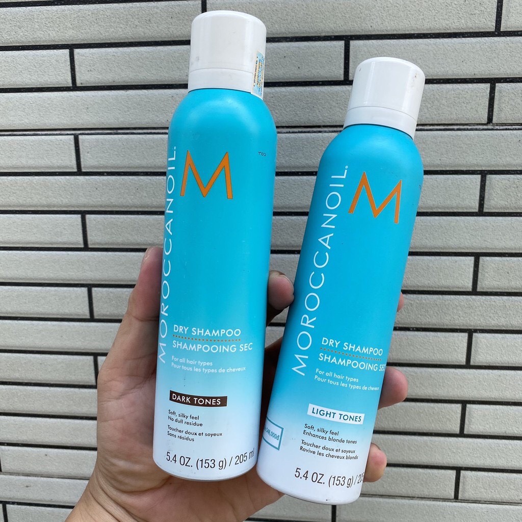 Dầu gội khô, dầu gội khô Moroccanoil dung tích 205ml, dầu gội khô cho phụ nữ sau sinh, dầu gội khô chai xịt tiện lợi dễ mang theo
