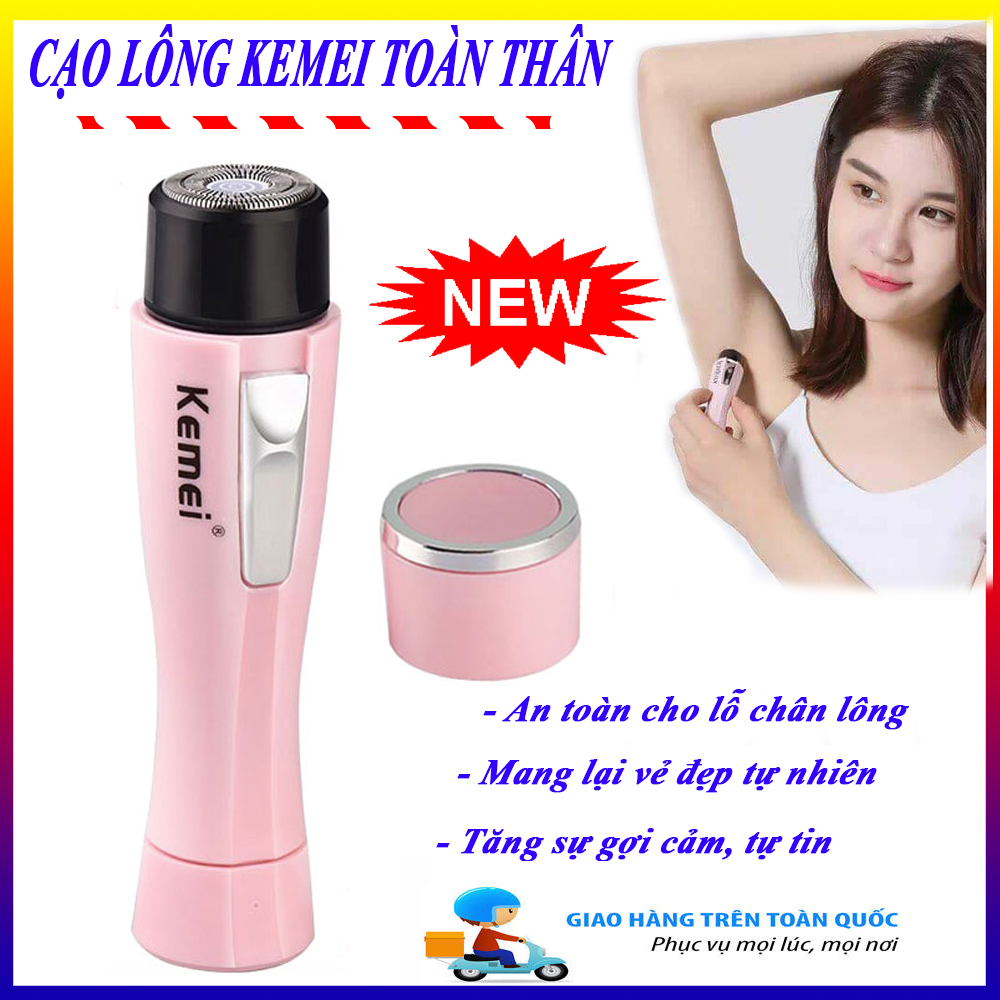 Máy Cạo Lông Đa Năng, Máy Cạo Lông Toàn Thân Kemei, Máy Cạo Lông Mặt. Giúp Triệt Lông Vĩnh Viễn - Nhẹ Nhàng Loại Bỏ Lông Các Vùng Nhạy Cảm Không Gây Đau Rát - BẢO HÀNH 1 ĐỔI 1 TOÀN QUỐC!!!