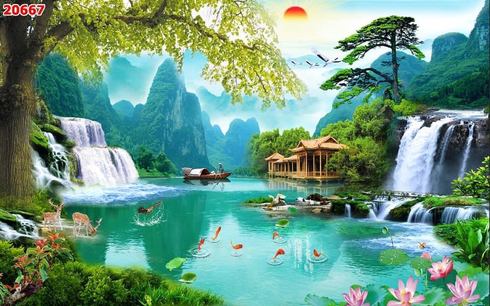 Tranh 3D dán tường