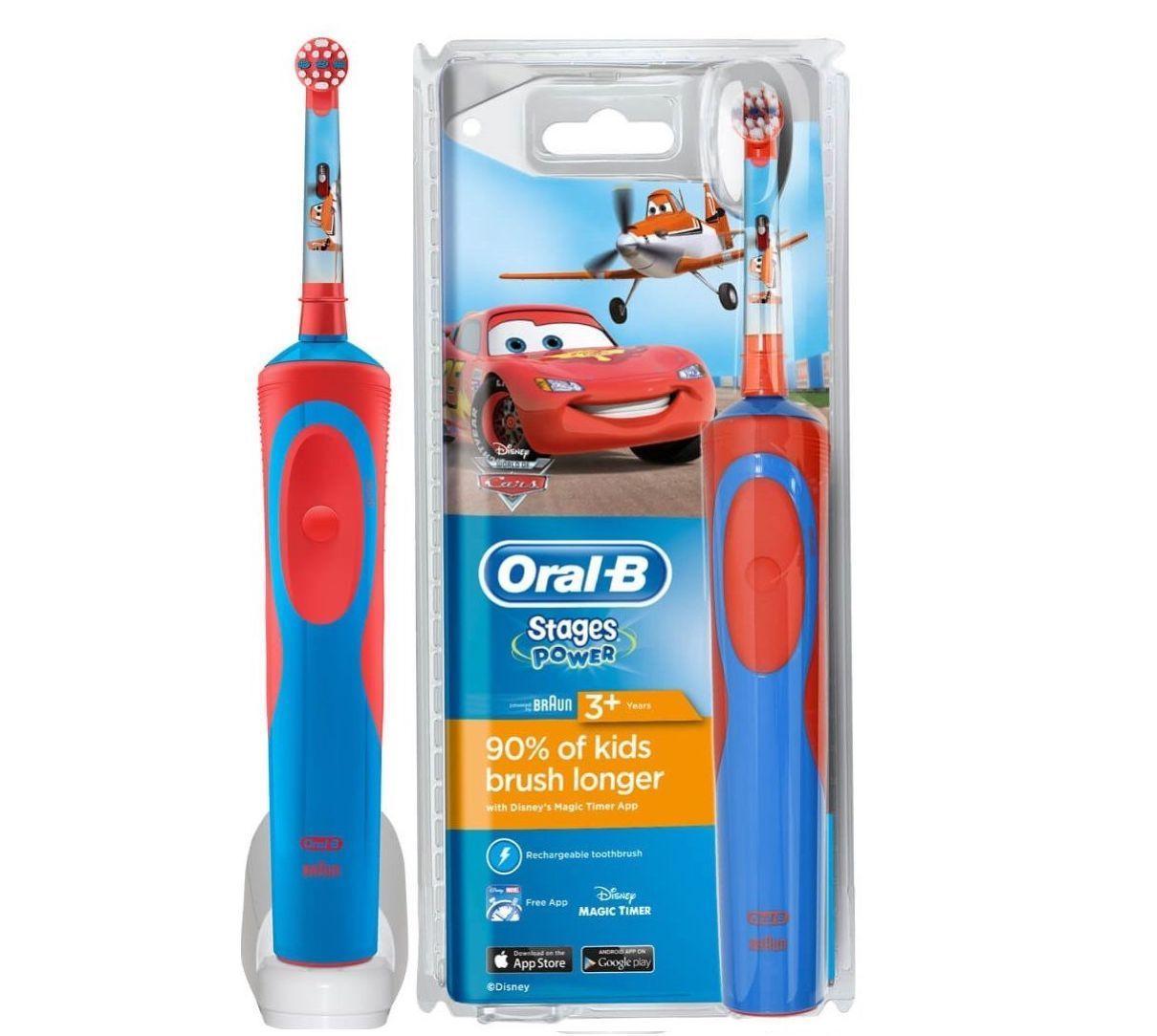Bàn chải điện cho bé trai 3 tuổi trở lên Braun Oral-B Disney CARS (Hình Ôtô)