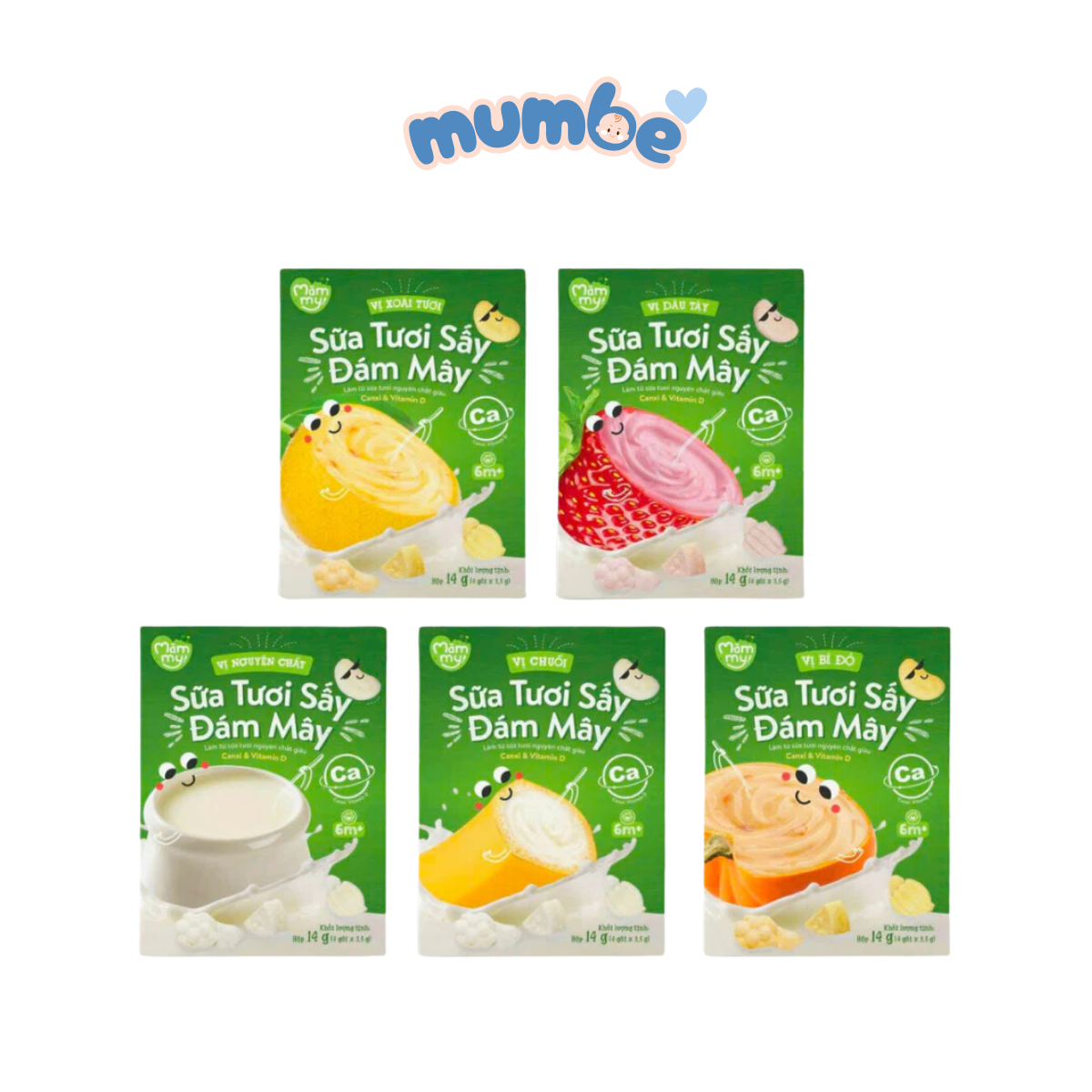Sữa Tươi Sấy Khô Mămmy Sữa Tươi Đám Mây Làm Từ Sữa Tươi Nguyên Chất Giàu Canxi Vitamin Tăng Đề Kháng